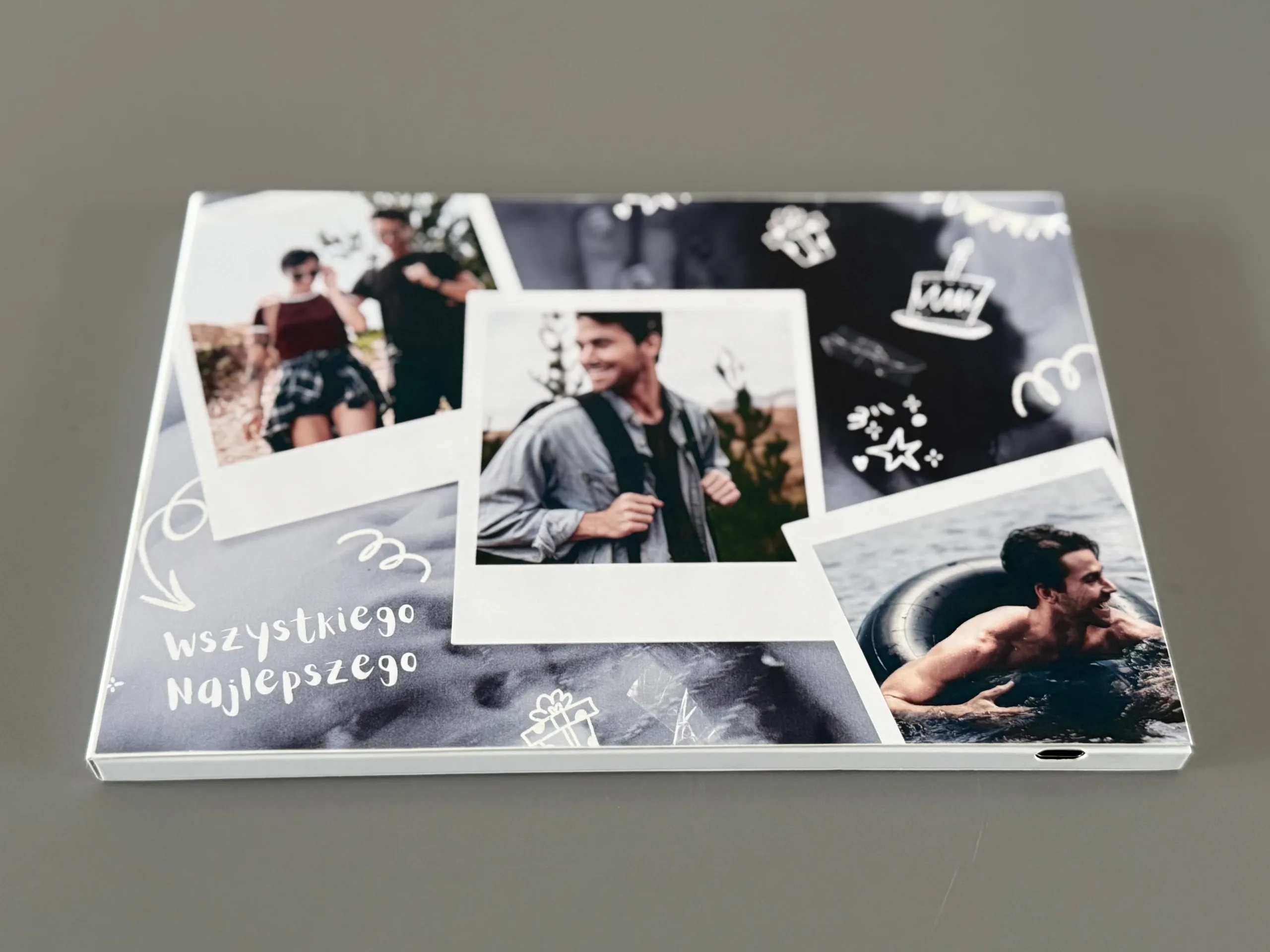 Video album na urodziny dla mężczyzny z portem USB